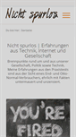 Mobile Screenshot of nicht-spurlos.de