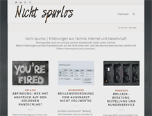 Tablet Screenshot of nicht-spurlos.de